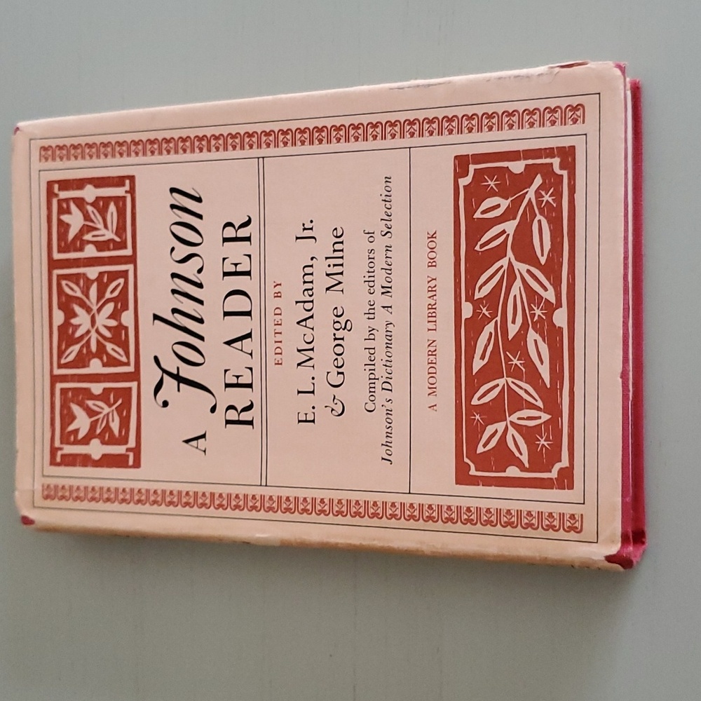 1966, First Edition - A Johnson Reader Edited by E. L. McAdam, Jr & George Milne